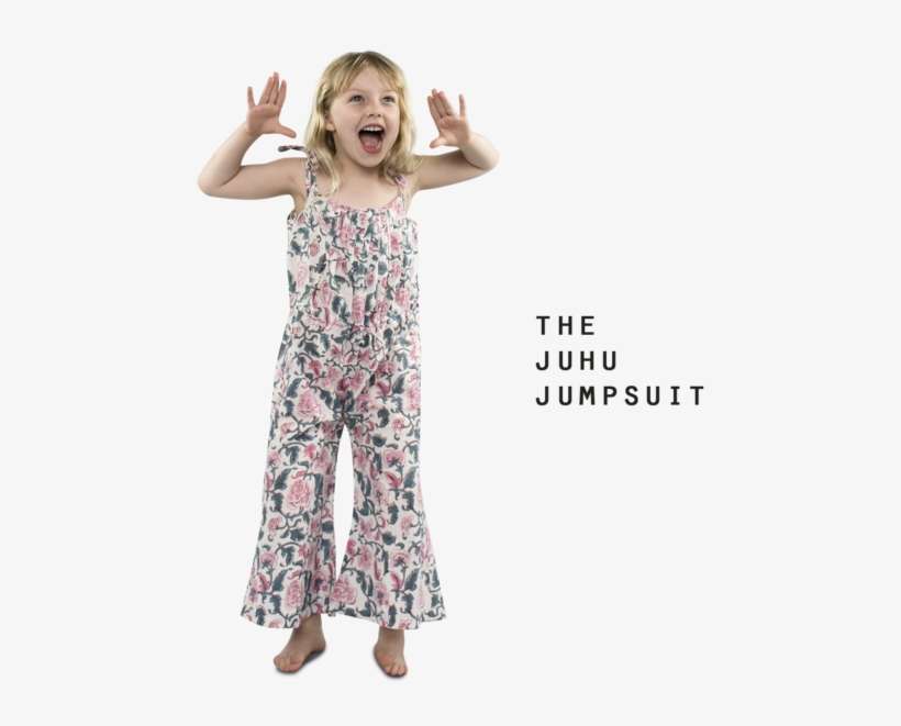 Little Girl Wearing Jump Suit Made From Organic Cotton - Girl, transparent png download