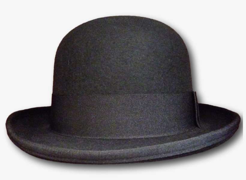Wool Felt Black Bowler - Fedora, transparent png download