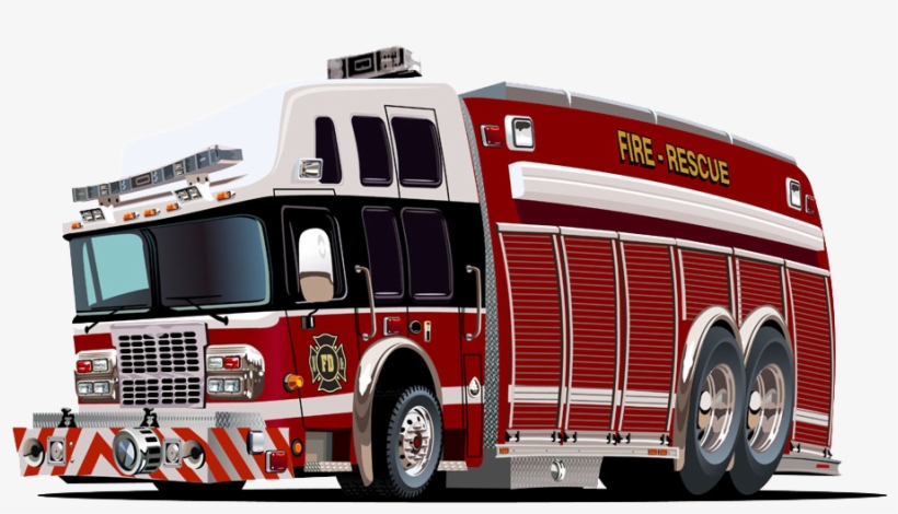 Graphic Transparent Fire Engine Royalty Free Hand Drawn - Vector Graphics, transparent png download