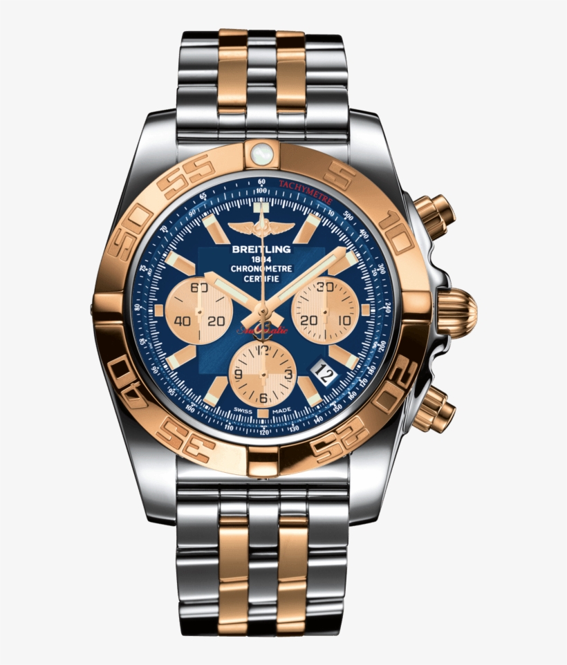 Chronomat 44 Steel & Gold - Breitling Chronomat, transparent png download