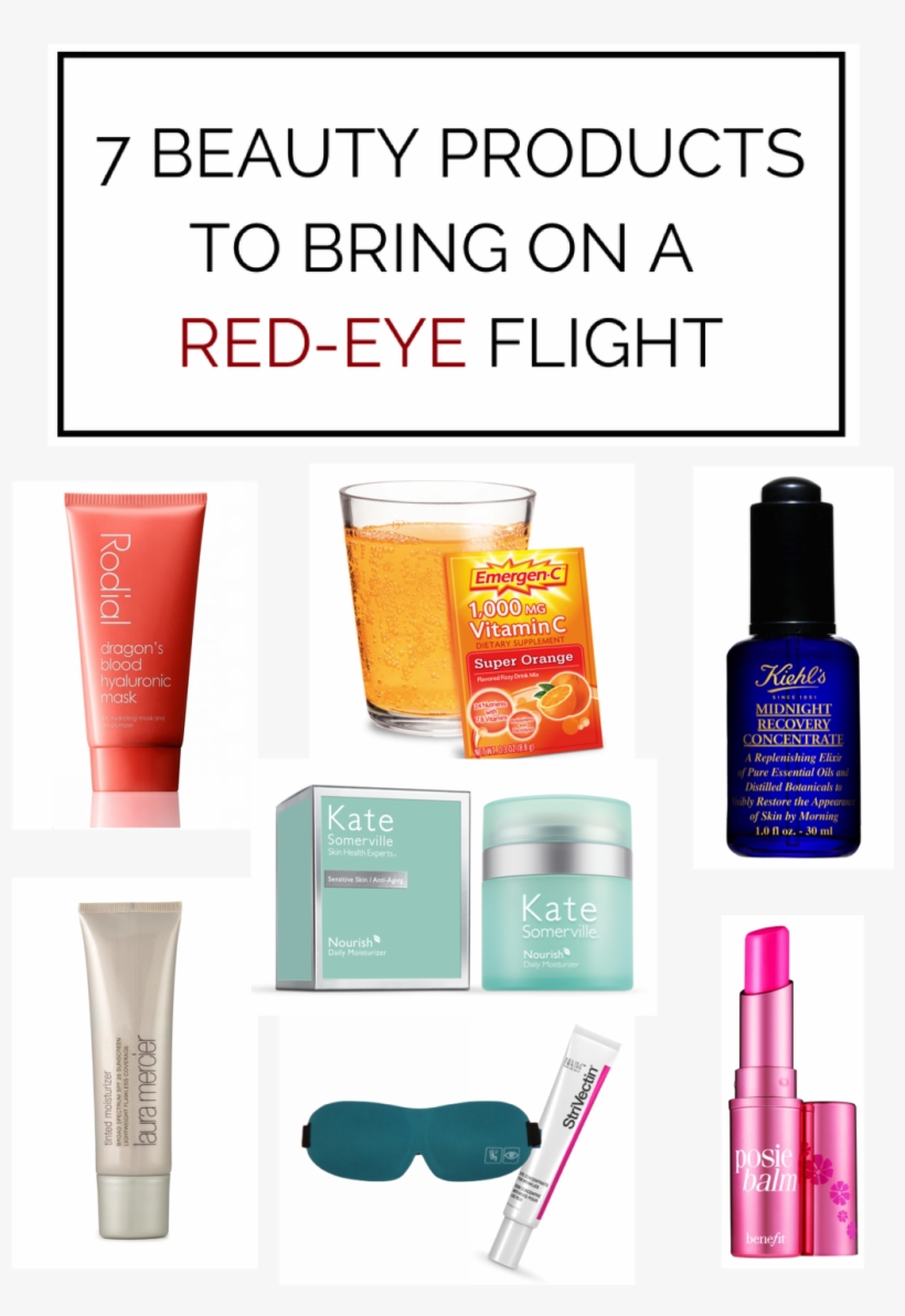 The Beauty Products You Need After A Red-eye Flight - Cosmetics, transparent png download