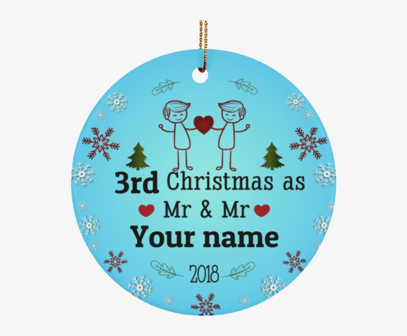 Personalized Lgbt Pride Mr And Mr 2018 Ceramic Circle - Circle, transparent png download