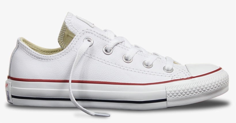 Converse All Star White Leather Shoes - White Low Top Converse Transparent, transparent png download