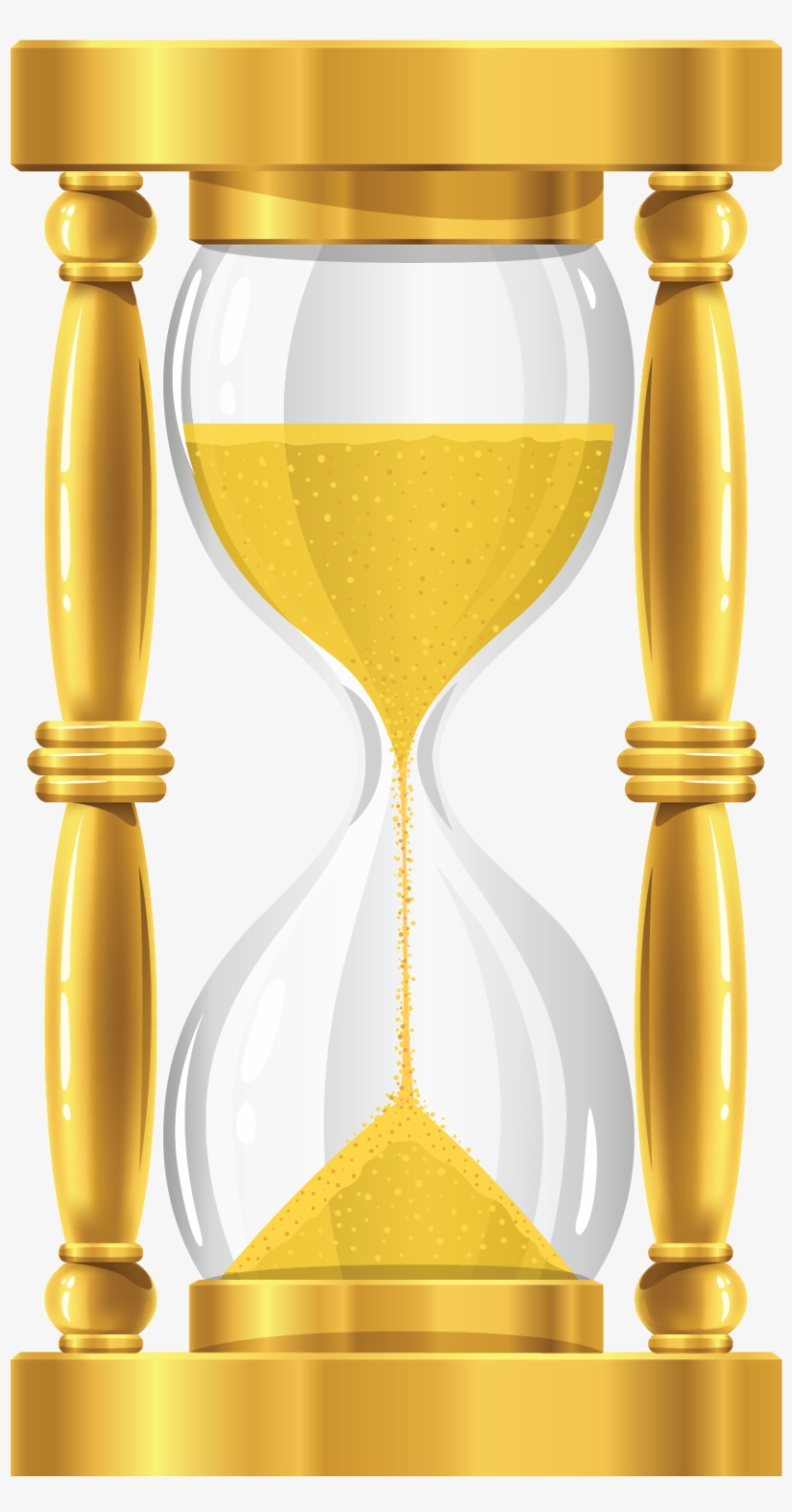 Hourglass Sand Clock Clip Art Golden Sand Sand Clock PNG Image