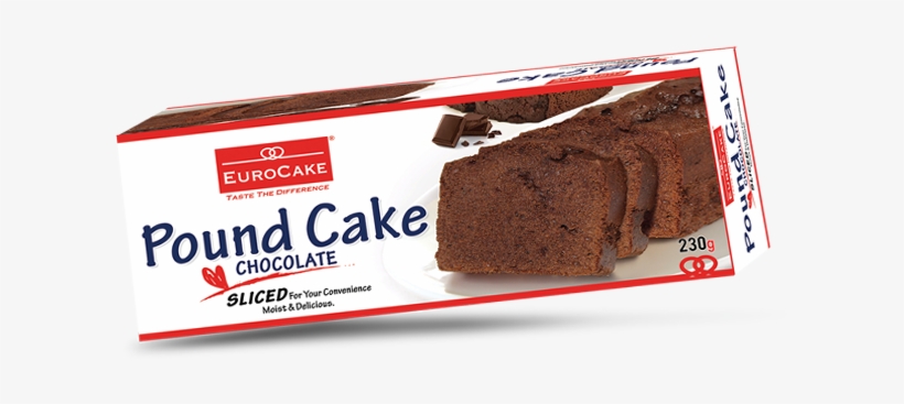 Eurocake Sliced Pound Cake Chocolate - Chocolate, transparent png download