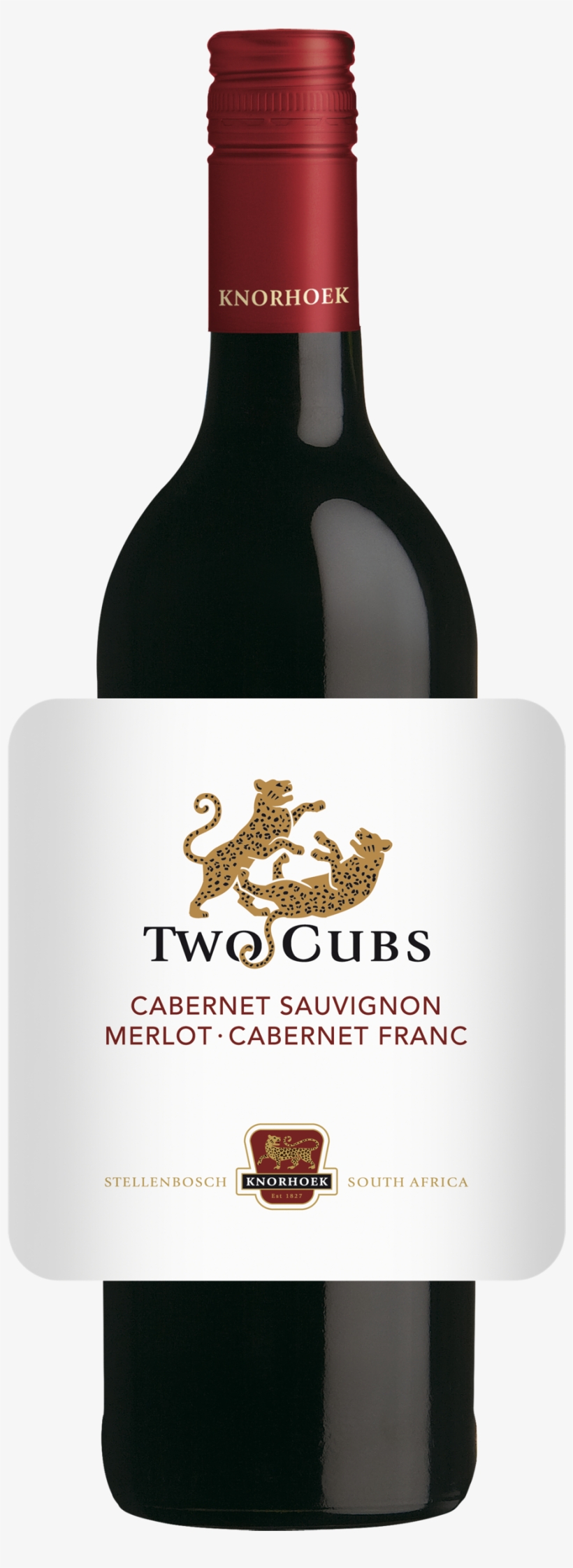 Buy Knorhoek Wines Two Cubs Red Blend Online From Our - Wine Bottle, transparent png download