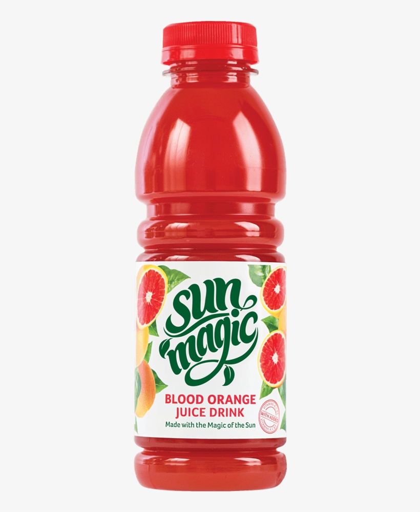Sunmagic 500ml Blood Orange Juice Drink - Plastic Bottle, transparent png download