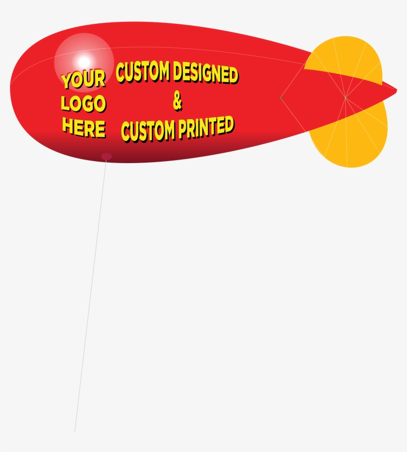 Custom Helium 10ft Advertising Blimp - Rigid Airship, transparent png download
