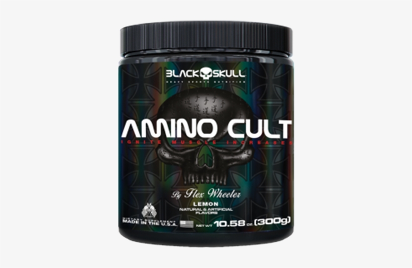 Amino Cult 300g - Black Skull Amino Cult, transparent png download