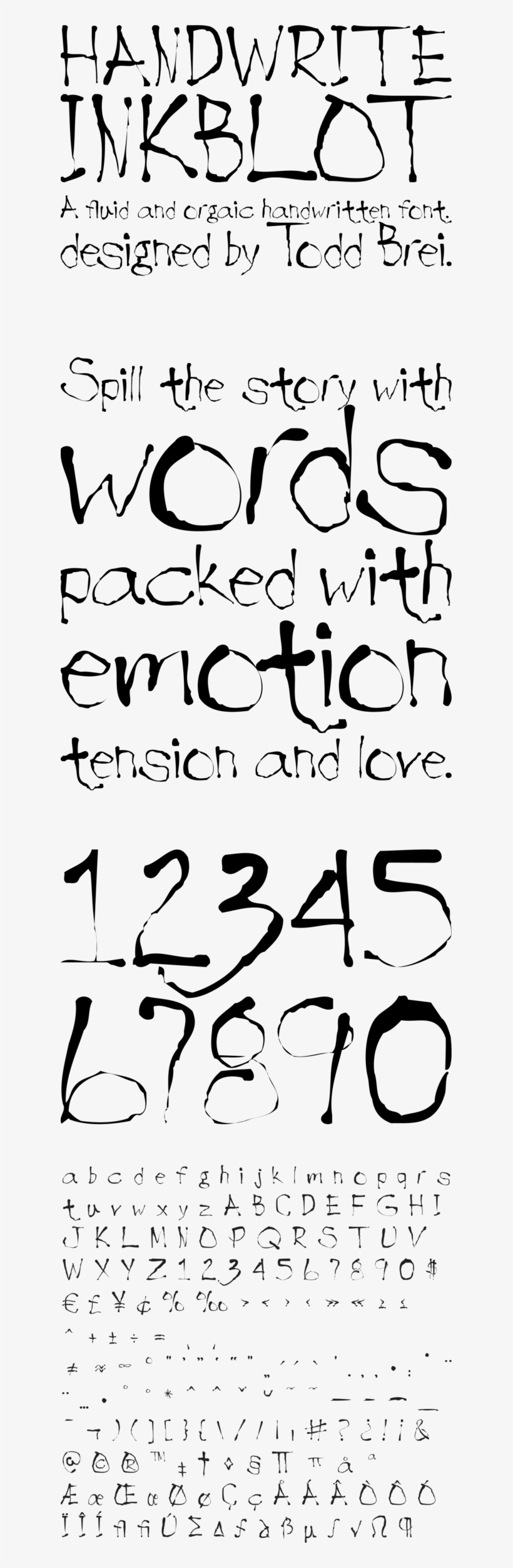 Handwrite Inkblot Billboard Billboard - Slow Fish, transparent png download