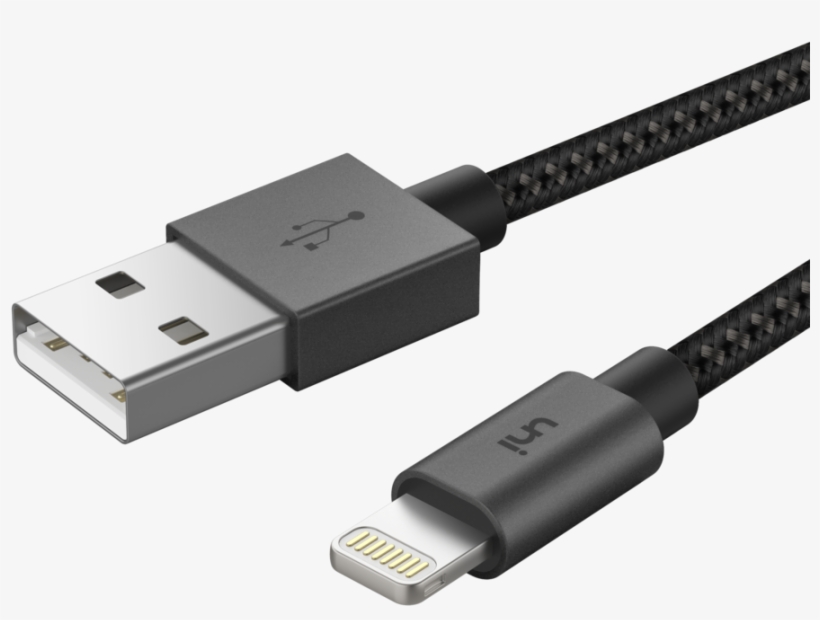 Usb-a To Lightning Cable Nylon Braided [apple Mfi Certified] - Apple, transparent png download