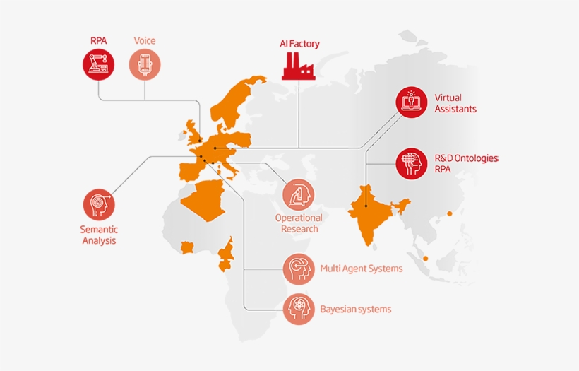 Artificial Intelligence Expertises - Iran And Europe Map, transparent png download