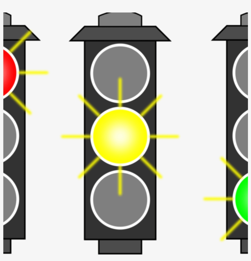 Stop Light Clip Art 15 Stoplight Clipart Traffic Border - Red Amber Green Traffic Light, transparent png download