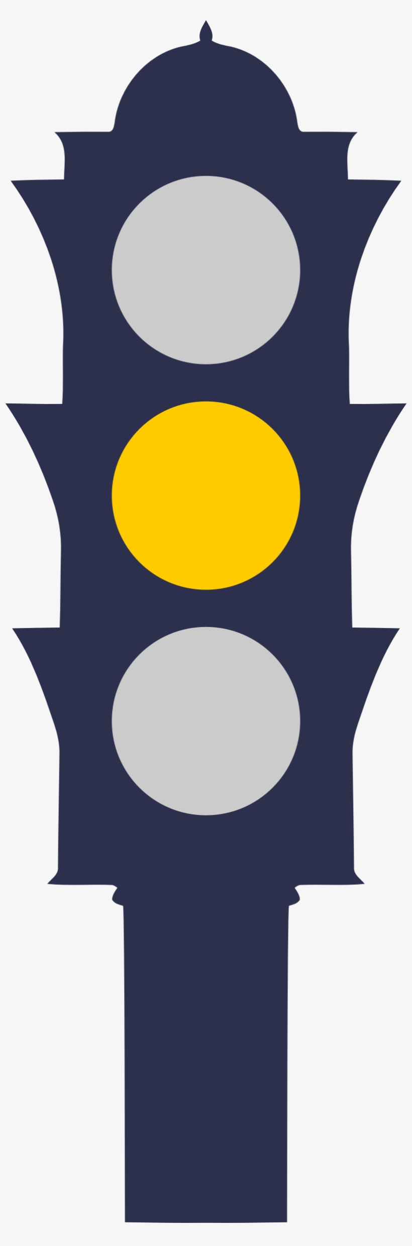 Big Image - Clip Art Yellow Traffic Light, transparent png download