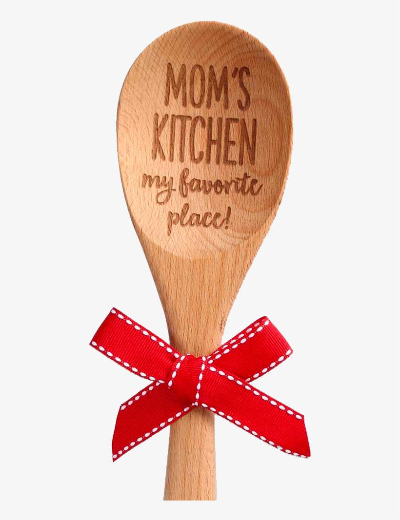 Mom's Kitchen Wooden Spoon - Illustration, transparent png download