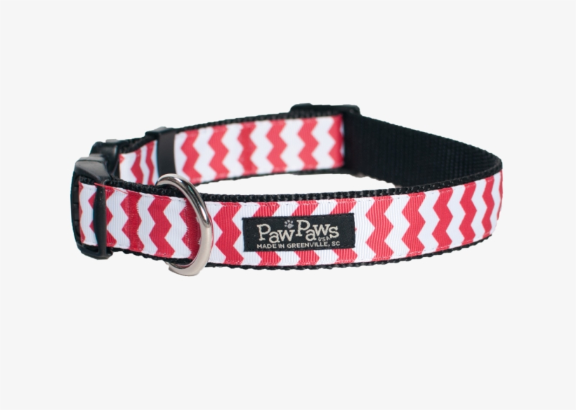 Chevron Dog Collar-red - Strap, transparent png download