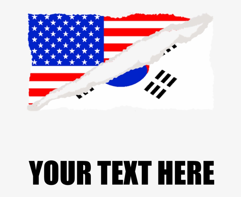 Korean American Flag Classic Thong - Virginia Silhouette, transparent png download