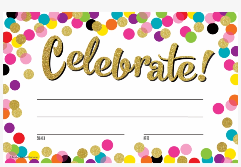 Tcr8892 Confetti Celebrate Awards Image - Teacher, transparent png download