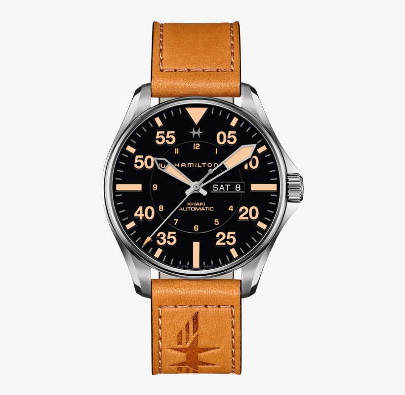 Khaki Aviation Pilot Day Date Auto - Hamilton Khaki Pilot Day Date 38, transparent png download