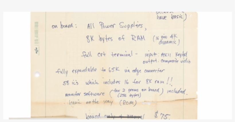 The First Ever Computer From Apple, Is All Set To Be - Handwriting, transparent png download