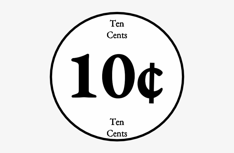 Ten Cent 10 Dime Black And White Png Penny Clip Art Png Image Transparent Png Free Download On Seekpng