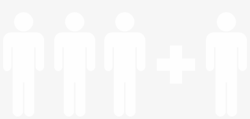 4 Men With Plus Sign - Cross, transparent png download