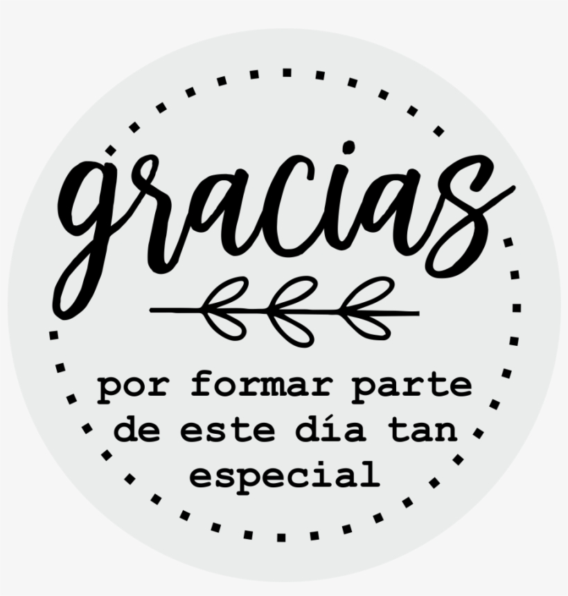 Sellos Para Boda Gracias Ii Mintha Estudio - Circle, transparent png download