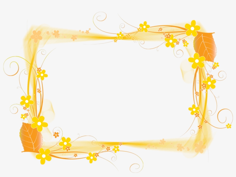 Marco De Foto Con Flores Amarillas Png - بطاقة تهنئة مولود جديد, transparent png download