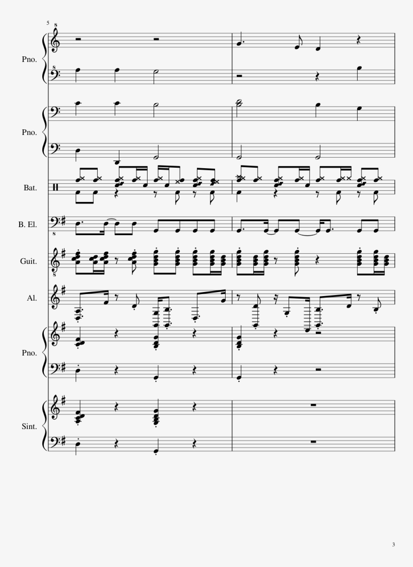 Lg-22859143 Sheet Music 3 Of 11 Pages - Sheet Music, transparent png download