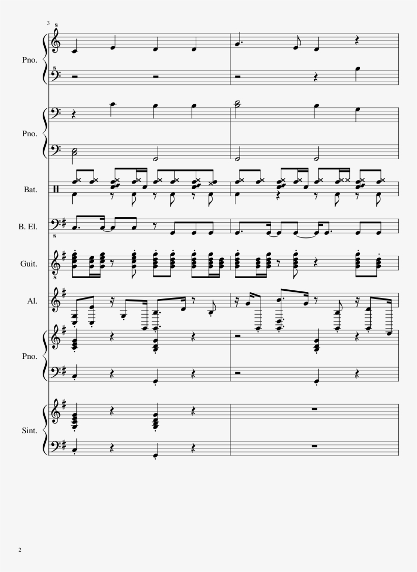 Lg-22859143 Sheet Music 2 Of 11 Pages - Sheet Music, transparent png download