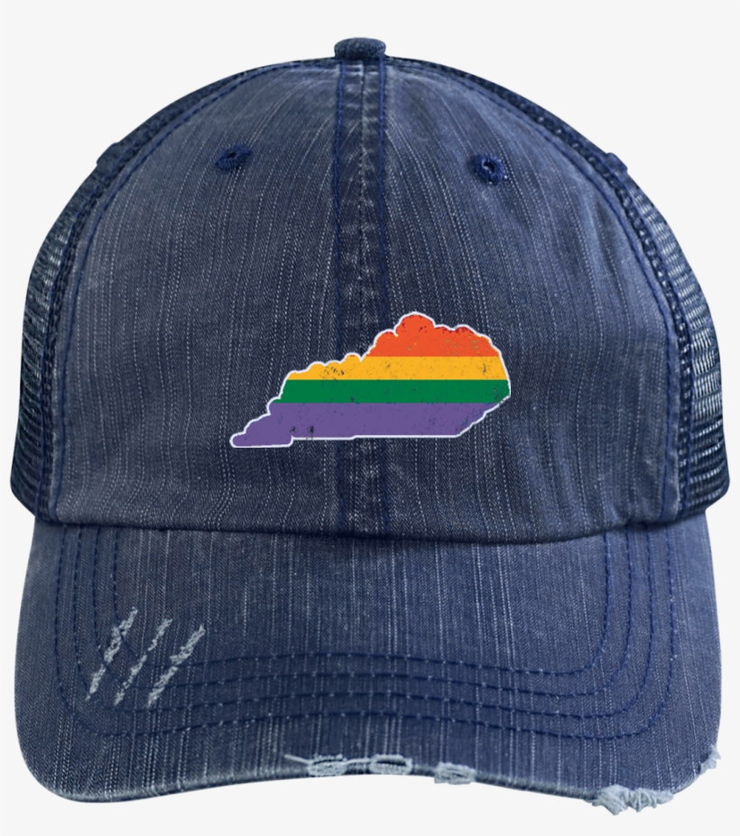 Kentucky Rainbow Flag Hat Lgbt Community Pride Lgbt - Trucker Hat, transparent png download