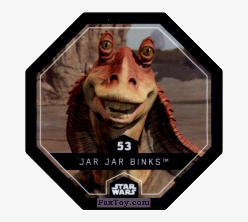 Карточка, Фишка / Pog / Cap / Tazo - Star Wars Jar Jar Binks, transparent png download