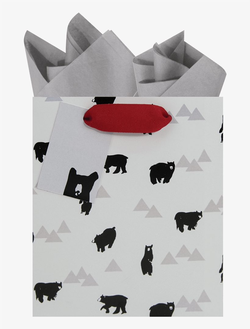 Black Bears Small Gift Bag - Grizzly Bear, transparent png download