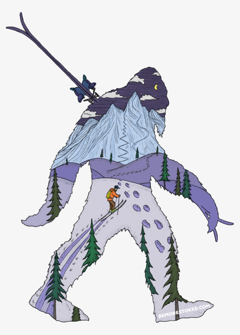 Winter Yeti Shirt Printfile Front - Yeti T Shirt, transparent png download