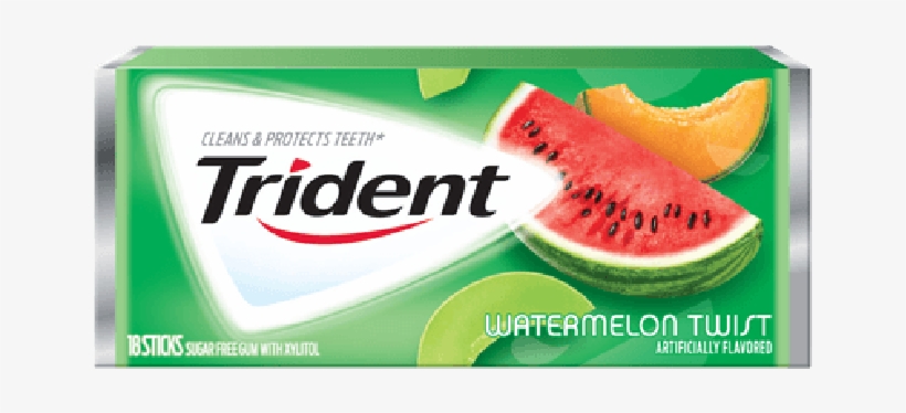 Trident Gum Watermelon Twist - Trident Watermelon Gum, transparent png download