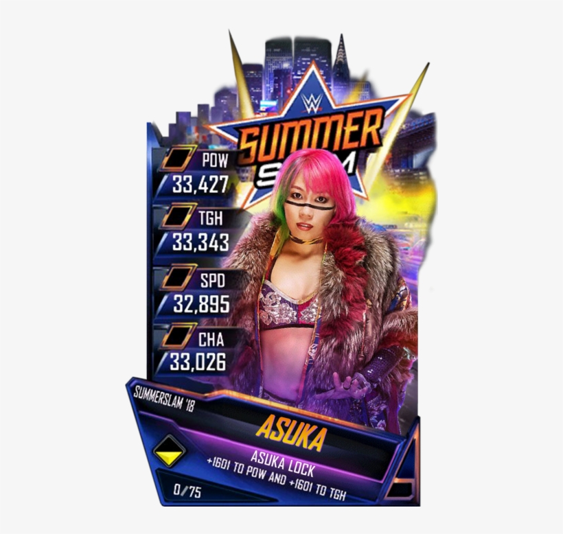 Asuka S4 21 Summerslam18 - Wwe Supercard Summerslam 18, transparent png download