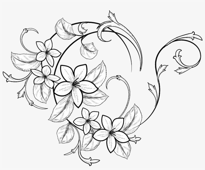 Antler Clipart Flower Drawing - Line Art, transparent png download