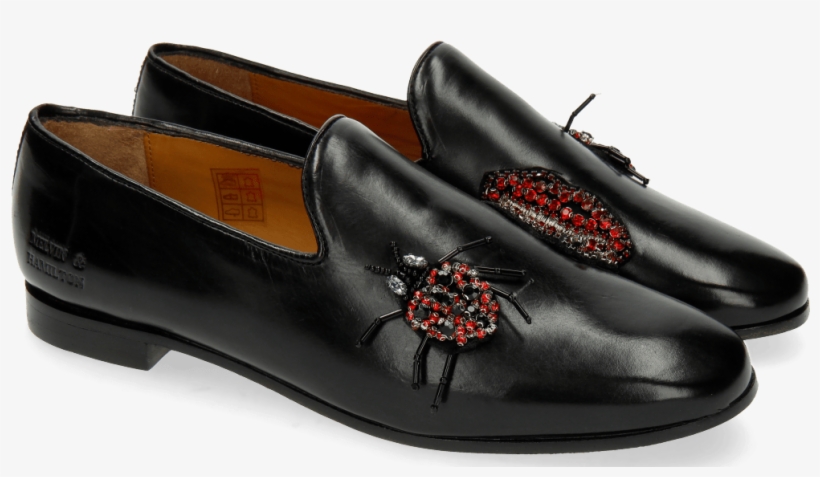 Loafers Scarlett 8 Black Patch Lips Bug - Melvin & Hamilton, transparent png download