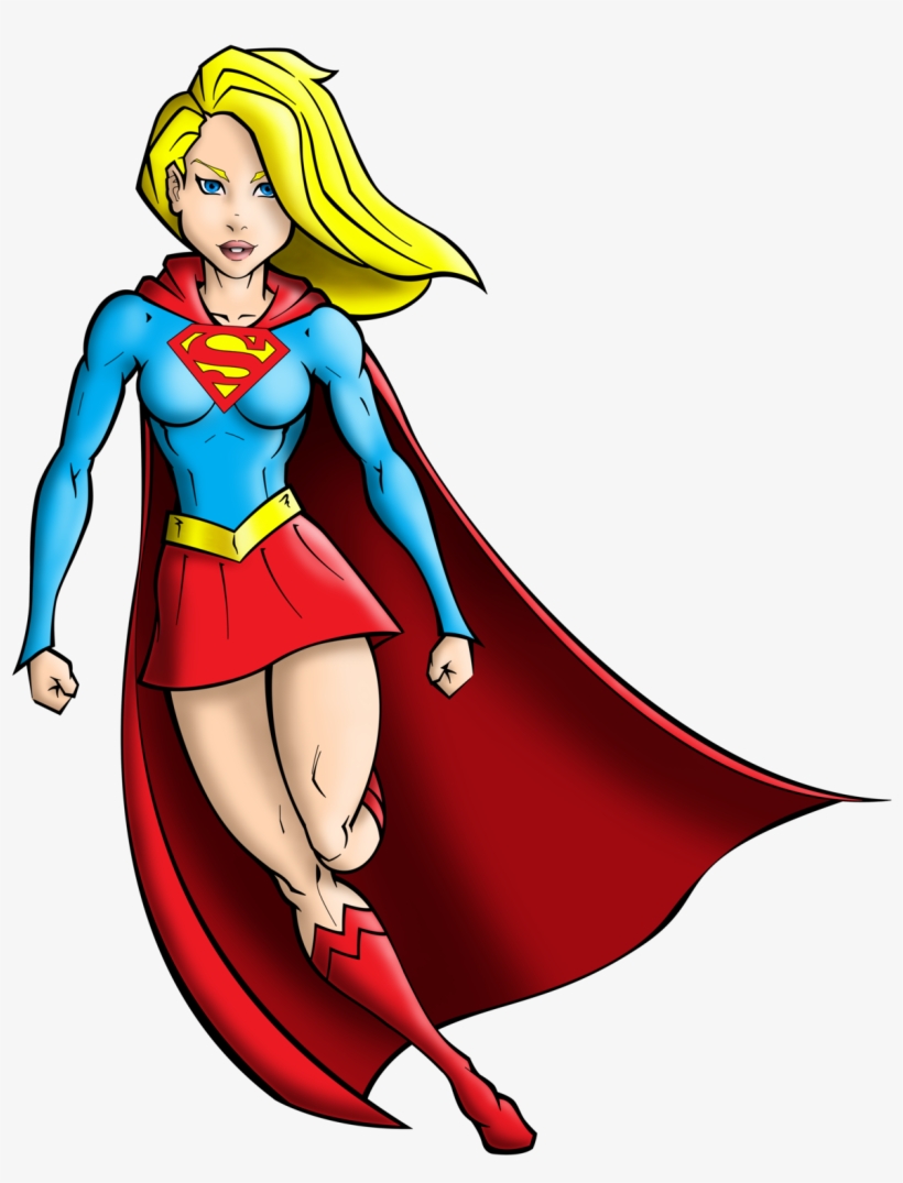 Supergirl Color By Jest84 Supergirl Color By Jest84 - Superwoman Images Cartoon, transparent png download