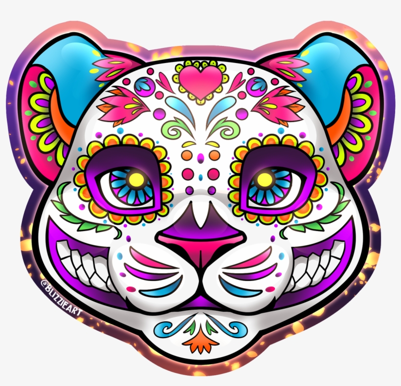 Blizzieart Hashtag On Twitter - Sugar Skull Cat Transparent, transparent png download
