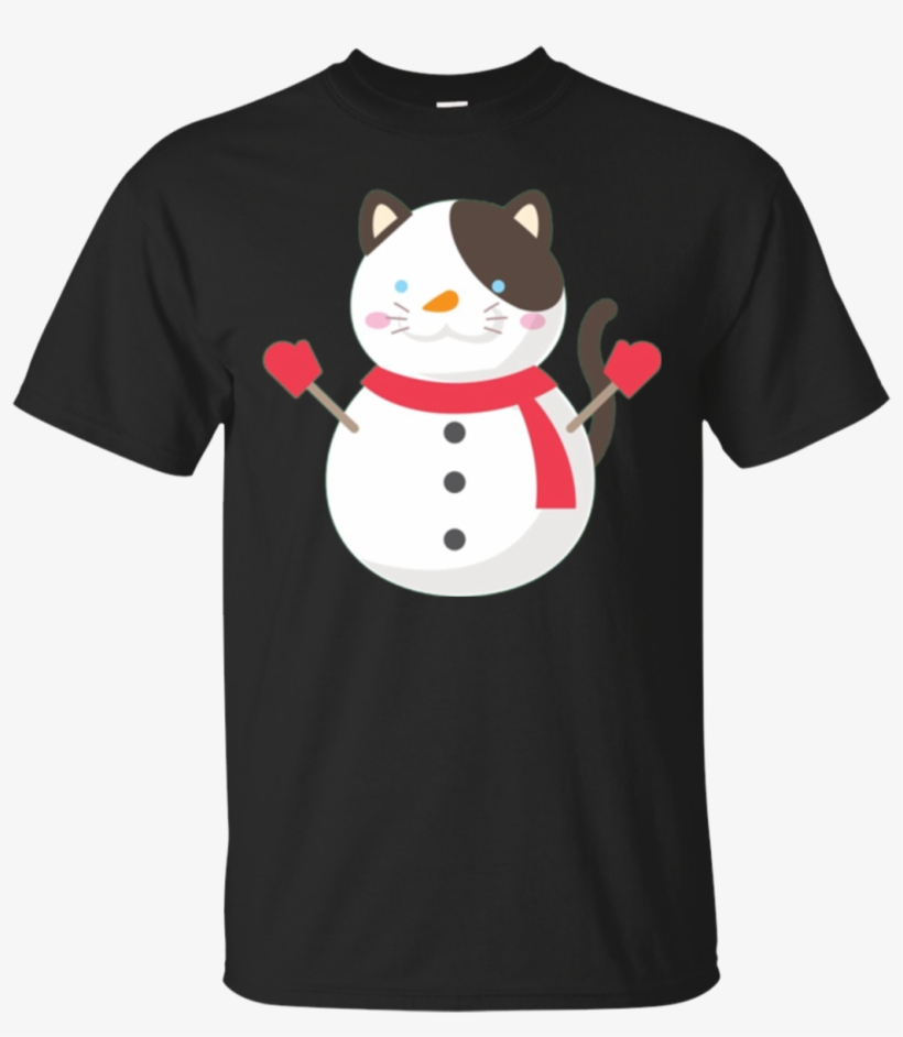 Kitty Cat Silhouette Snowflakes T-shirt Snow Winter - Playeras Boku No Hero, transparent png download