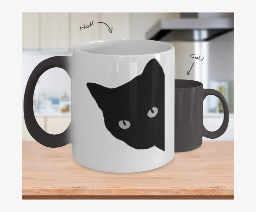 Cat Silhouette Color Changing Mug - Boyfriend Coffee Mugs, transparent png download