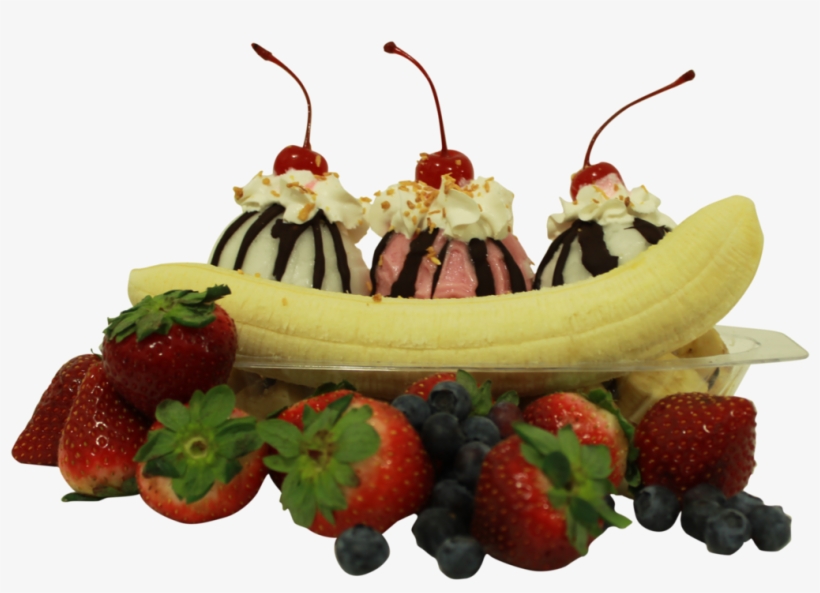 Green Direct Banana Split Boats With Lids / Ice Cream - Strawberry, transparent png download