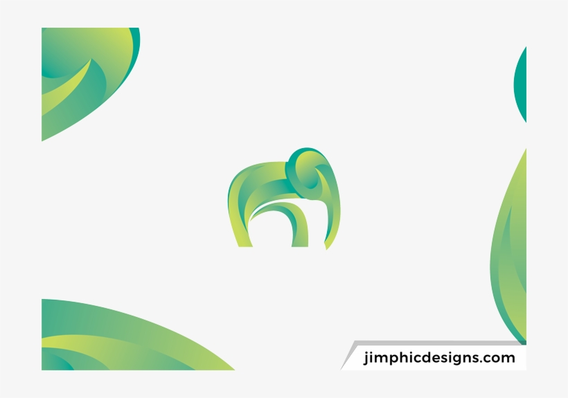 Abstract Shapes Forming A Stylish Elephant Design - Graphic Design, transparent png download