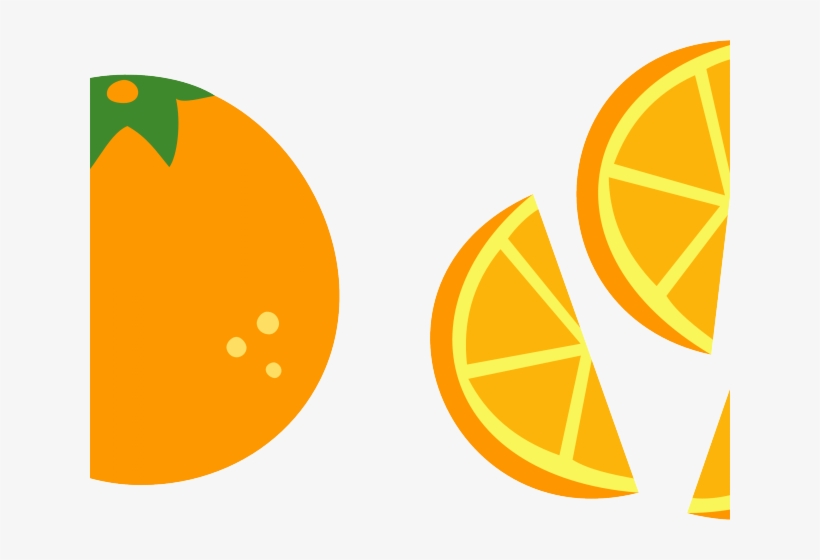 Drawn Fruit Orange Slice, transparent png download