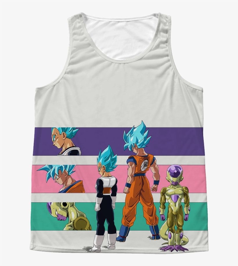 Super Saiyan Goku Vegeta Frieza 1 Sided 3d Tank Top - Goku, transparent png download
