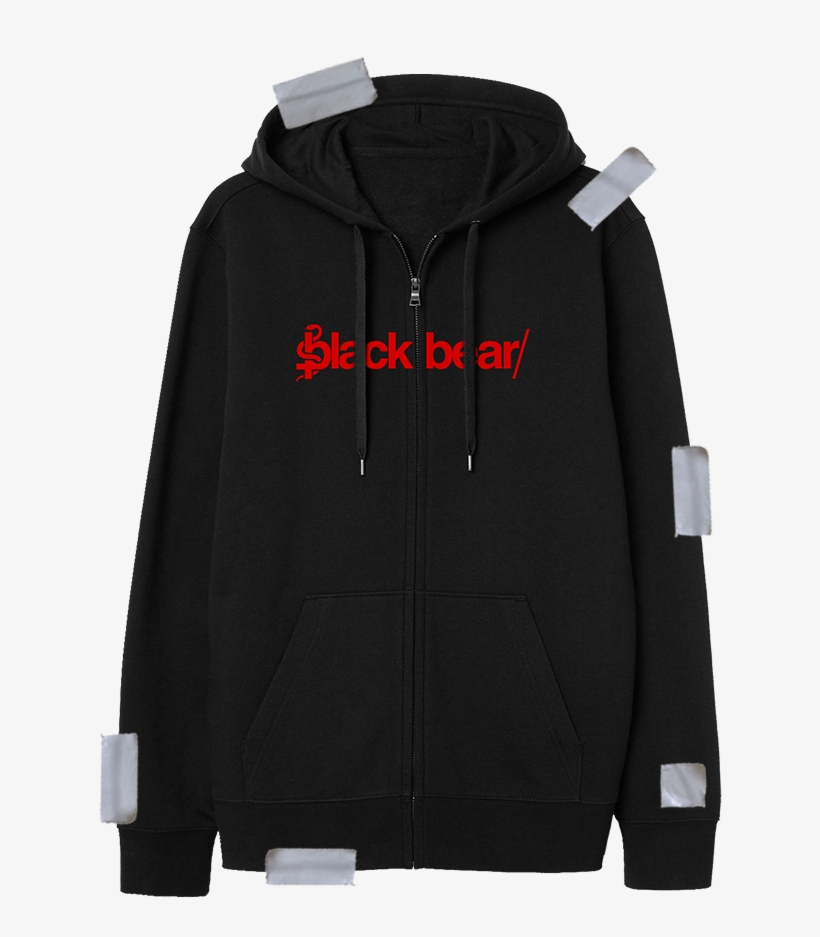 Beartrap Sound Red And Black Zip Hoodie - Sweatshirt, transparent png download