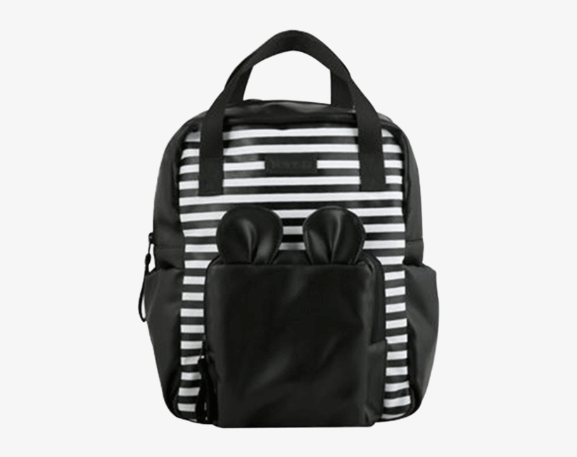 Striped Black Bear Backpack - Laptop Bag, transparent png download
