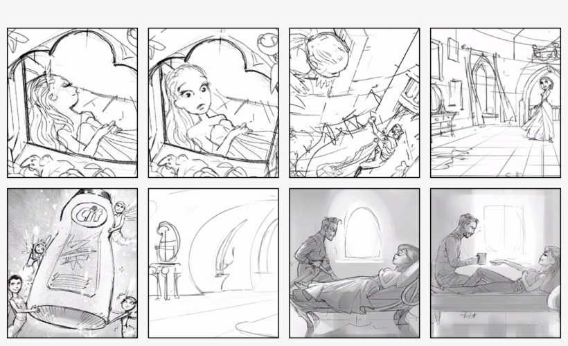 Was To Show How Sleeping Beauty Maintains Her Tower - Sketch, transparent png download