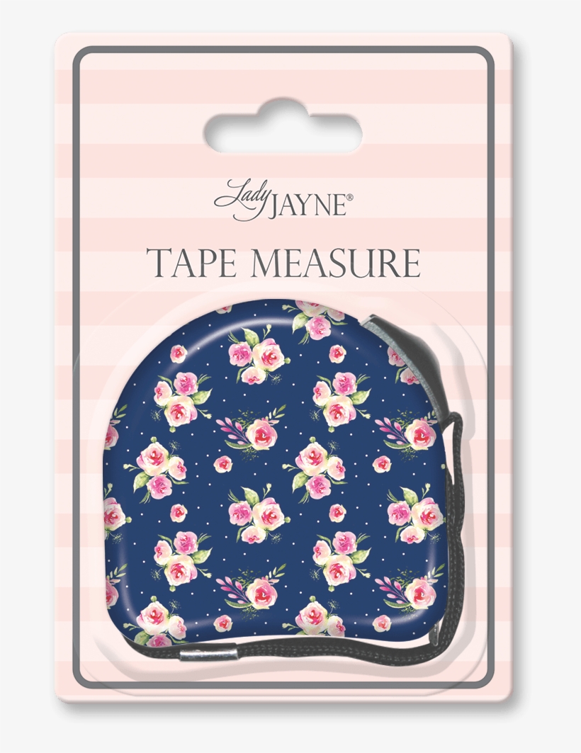Navy Roses Measuring Tape - Embroidery, transparent png download